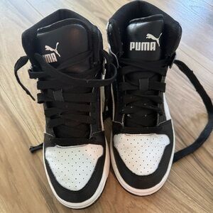 Puma High-Top Black and White Sneakers